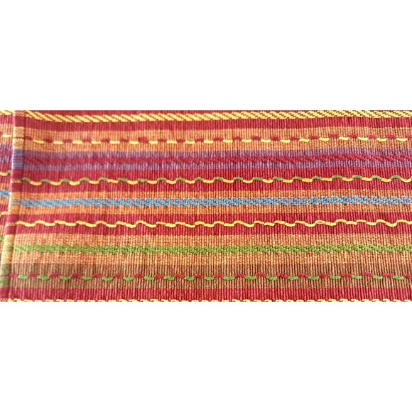 Bobby Flay Festive Placemats Set of 4 Striped Rainbow Southwest Woven 14x20 - Picture 2 of 5